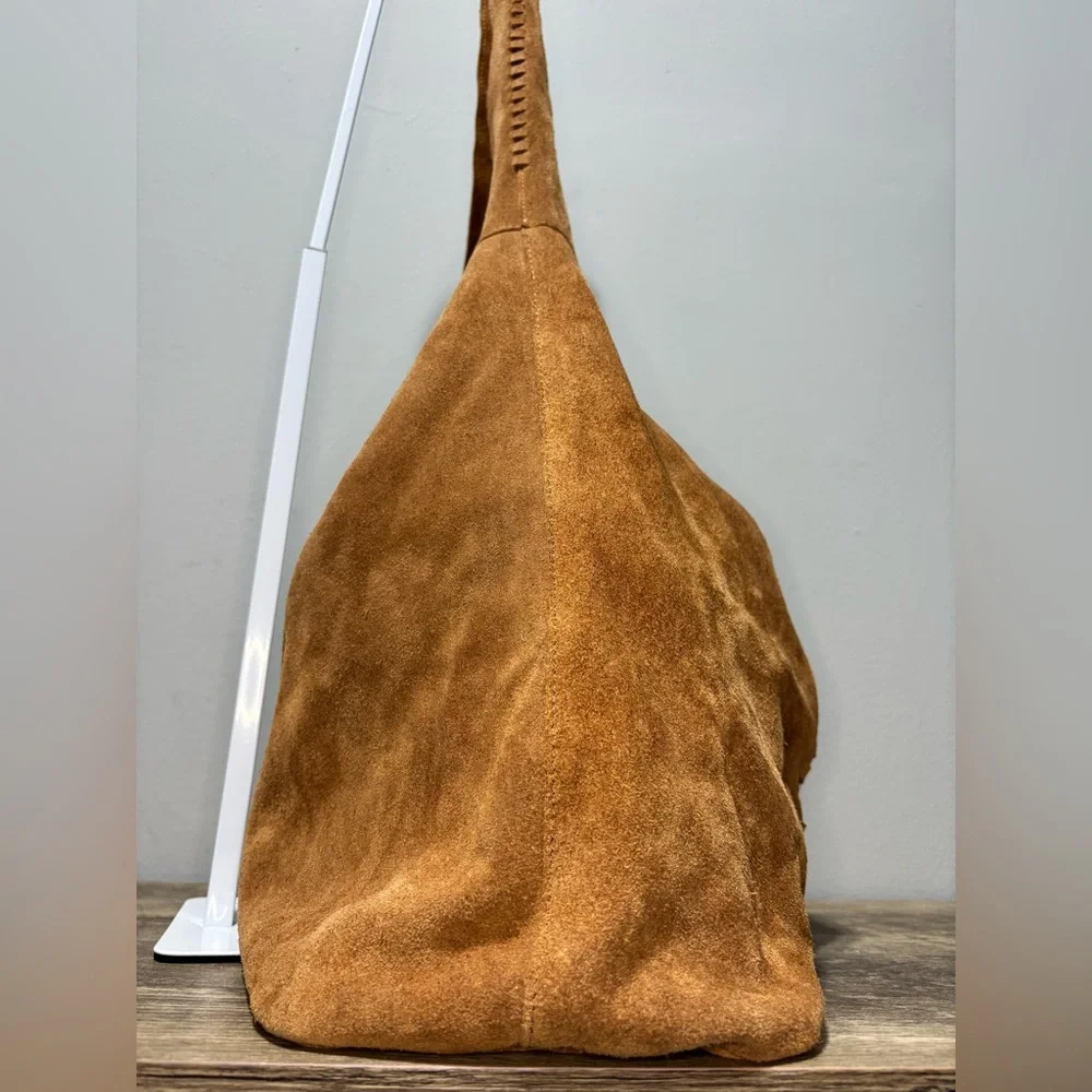 Haute Hippie Suede Shoulder Hobo Festival Bag - Picture 8 of 13